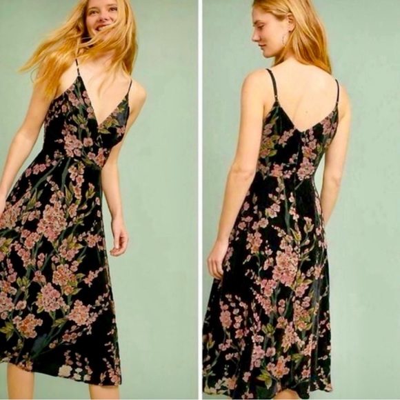 🆕 NWT Perfection - Anthro eri + ali Velvet Kora Floral Burnout - Picture 8 of 11